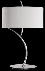 Mantra 1137 Eve stolní lampa španělského výrobce, 2x20W E27, chrom/stínítko ze smetanového textilu, 46cm