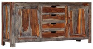 Příborník - masivní sheeshamové dřevo - šedý | 160x40x75 cm