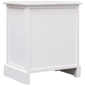 Noční stolek - dřevo pavlovnie - šedý | 38x28x45 cm