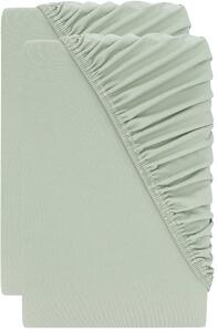 Livarno® Sada žerzejových napínacích prostěradel, 90–100 x 200 cm, 2dílná, zelená (800013804)