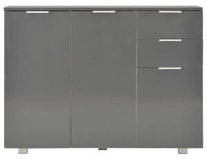 Příborník - šedý s vysokým leskem | 107x35x76 cm