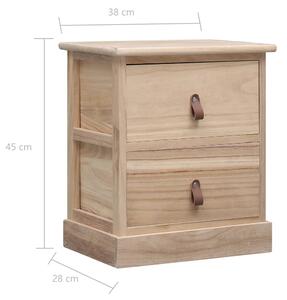 Noční stolek Marria - dřevo pavlovnie | 38x28x45 cm