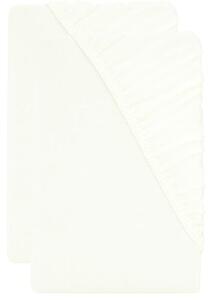 Livarno® Sada žerzejových napínacích prostěradel, 90–100 x 200 cm, 2dílná, bílá (800013802)