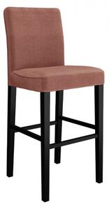 Čalouněná barová židle s opěradlem ST95, Barva křesla: černá, Potah: Magic Velvet 2225 Mirjan24 5903211143915