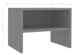 Noční stolek - dřevotříska - šedý | 40x30x30 cm