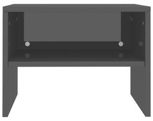 Noční stolek - dřevotříska - černý s vysokým leskem | 40x30x30 cm