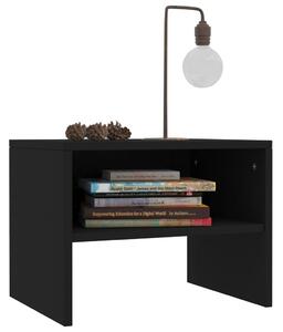 Noční stolek - dřevotříska - černý | 40x30x30 cm