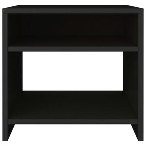 Noční stolek - dřevotříska - černý | 40x30x40 cm