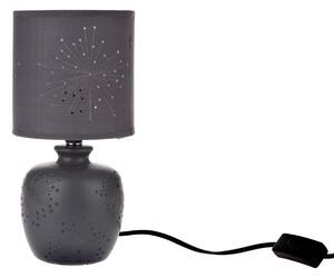 Keramická stolní lampa Galaxy, tm. šedá, 13 x 26,5 x 13 cm