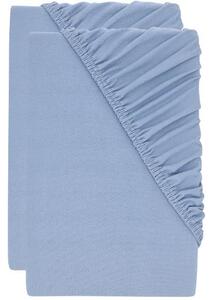 Livarno® Sada žerzejových napínacích prostěradel, 90–100 x 200 cm, 2dílná, modrá (800013805)