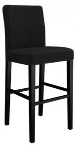Čalouněná barová židle s opěradlem ST95, Barva křesla: černá, Potah: Magic Velvet 2217 Mirjan24 5903211143892