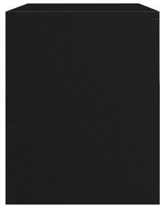 Noční stolky Sherw 2 ks - dřevotříska - černé s vysokým leskem | 40x30x40cm