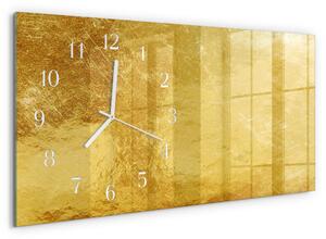 Skleněné hodiny horizontální Kovová textura zsppb-60x30-00295284