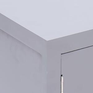 Noční stolek - dřevo pavlovnie - šedý | 38x28x52 cm