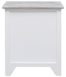 Noční stolky 2 ks - dřevo pavlovnie - bílé | 38x28x45 cm