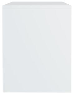 Noční stolky Sherw 2 ks - dřevotříska - bílé s vysokým leskem | 40x30x40 cm