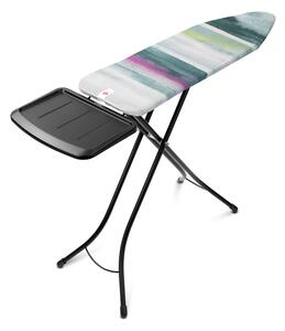 Brabantia žehlicí prkno B,124x38cm, pevný držák pro parní jednotku, černý rám 25mm, Morning Breeze