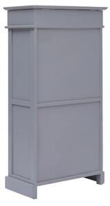 Botník Frome - dřevo pavlovnie - šedý | 50x28x98 cm