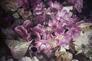DIMEX | Vliesová fototapeta Umělé květy MS-5-1352 | 375 x 250 cm| bílá, fialová, černá, krémová