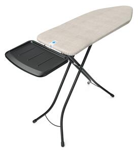Brabantia žehlicí prkno C 124x45 cm, černý rám, pevný držák parní jednotky, Denim Grey