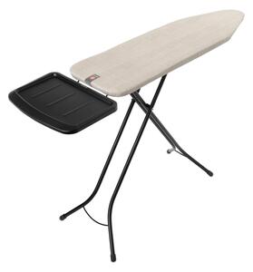 Brabantia žehlicí prkno B, 124x38cm, Pevný držák pro parní jednotku, černý rám 25mm, Denim Grey
