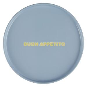 GOOD VIBES Talíř "Buon Appetito" 15 cm - modrá