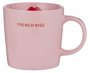 GOOD VIBES Hrnek "French kiss" 400 ml - růžová