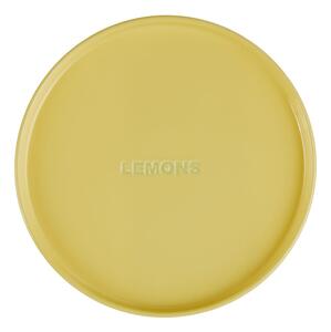 GOOD VIBES Talíř "Lemons" 15 cm - žlutá