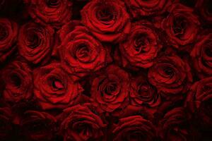 DIMEX | Vliesová fototapeta Krásné červené růže MS-5-1397 | 375 x 250 cm| červená, černá