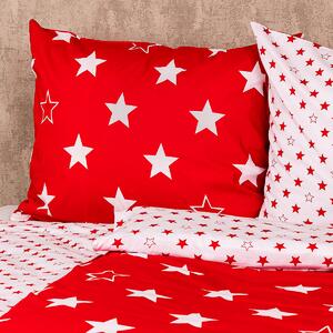 Bavlněné povlečení Stars red , 160 x 200 cm, 70 x 80 cm