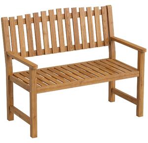 Outsunny zahradní lavice pro 2 osoby | akátové dřevo (FSC) s opěrkami | nosnost 320 kg | 112 x 64 x 92 cm | Aosom
