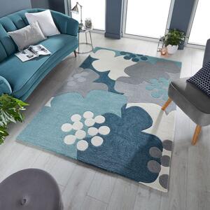 Flair Rugs koberce AKCE: 160x230 cm Kusový koberec Zest Retro Floral Blue - 160x230 cm