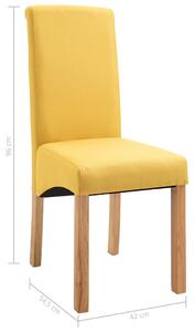 Jídelní židle Botna - 2ks - textil | žluté