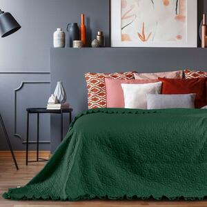 Přehoz na postel TILIA | tmavě zelená