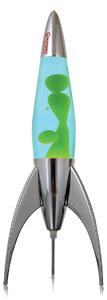 Mathmos Telstar, originální lávová lampa, 1x28W, modrá se zelenou lávou, 50cm