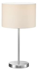 Trio Leuchten 511100101 Hotel, stolní lampa z bílého textilu, 1x60W E27, výška 55cm