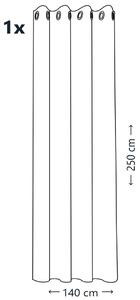 Dekorační vzorovaný závěs GINGER, šedá (1 kus)140x250 cm MyBestHome