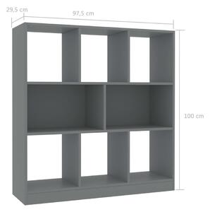 Knihovna - šedá - dřevotříska | 97,5x29,5x100 cm