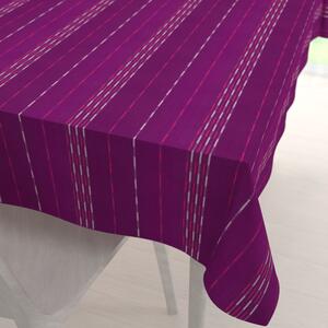 Biante Bavlněný obdélníkový ubrus Olivia OL-002 Proužky na fialovém 50x100 cm