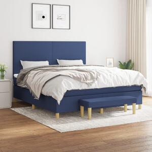 Box spring postel s matrací modrá 160x200 cm textil 3137011