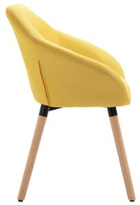 Jídelní židle Gurdon - 2ks - textil | žluté
