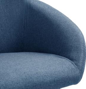 Jídelní židle Gurdon - 2ks - textil | modré