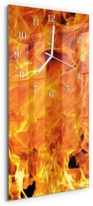 Skleněné hodiny vertikální Oheň zsppb-30x60-00084984