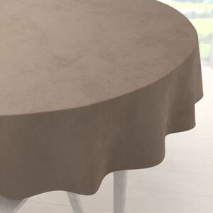 Biante Velký sametový kulatý ubrus Velvet Premium SVP-005 Světle hnědý Ø 150 cm