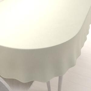 Biante Velký sametový oválný ubrus Velvet Premium SVP-003 Smetanový 160x220 cm