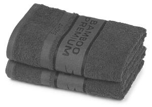 Bamboo Premium ručník černá, 50 x 100 cm, sada 2 ks