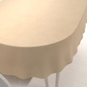 Biante Velký sametový oválný ubrus Velvet Premium SVP-006 Pískově béžový 180x240 cm
