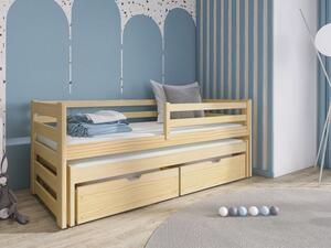 Dětská dvoulůžková postel se zásuvkami Pilksis 90, Barva: borovice Mirjan24 5903211275616