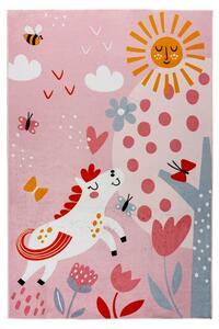 Obsession, Dětský kusový koberec Magic Kids ML 101 Flho, 115x160, růžová, dětský pokoj