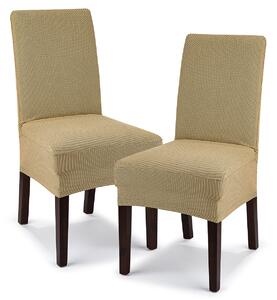 Multielastický potah na židli Comfort béžová, 40 - 50 cm, sada 2 ks